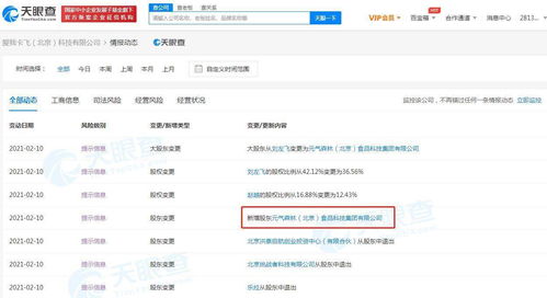 元氣森林戰略入股Never Coffee關聯公司，成為最大股東，深化產業鏈布局